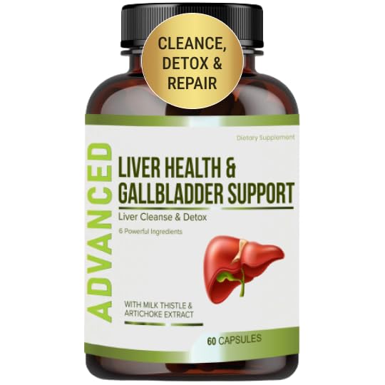 Liver Health Formula ve Gallbladder Support-Liver Cleanse Detox & Repair to Support Liver Renew with Artichoke Extract, Milk Thistle, Dandelion Leaf. Liver Detox Canlı Destek için Supplements.