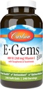 Carlson - E-Gems Elite, 400 IU Vitamin E ile Tocopherols & Tocotrienols, Vitamin E Capsules, Heart Health & Optimal Wellness, Antioksi, E Supplement, 240 Softgels