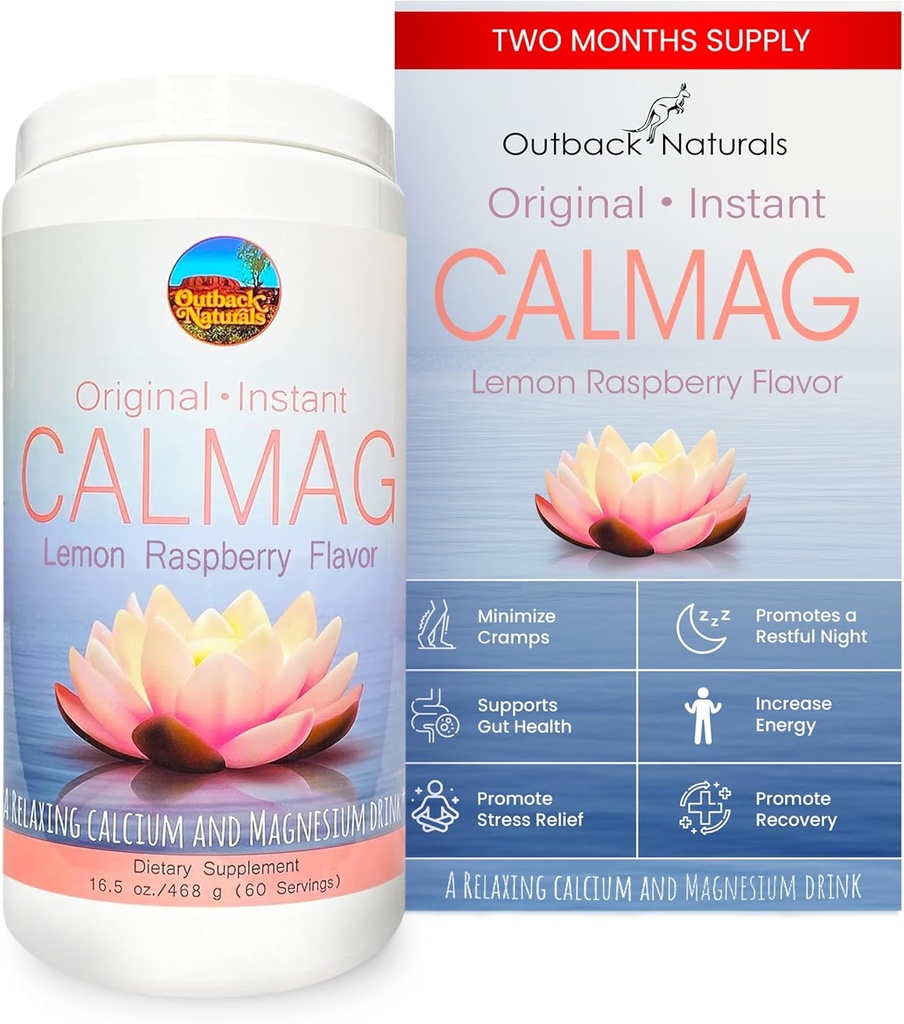 CalMag 2:1 Yüksek Abhidroplastik Magnezyum Citrate Toz Supplement for Stress Relief, and Sleep, Macau Sağlık için Kalsiyum Tamamı, Limon Raspberry Flavor 16.5oz ( 1)