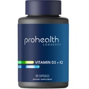 ProHealth Vitamin D3 + K2 | 90 Capsules | Bioactive VegD3® & MK-7 for Bone, Heart & Immune Support | Non-GMO, Triple Lab-Tested, USA GMP-Certified