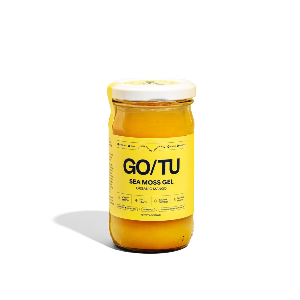 GO/TU Sea Moss Gel – 8oz Mango | Pure, Shelf-Stable Superfood | Nature’s Multivitamin