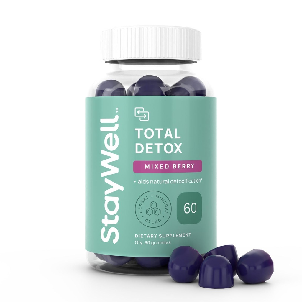 Total Detox, Heavy Metal Detox for Yetişkinler- Zeolit, Chlorella, Milk Butle, Shilajit & Iodine, Toxin Cleanse, Pineal Decalcification, Fluoride Cleanse, Heavy Metal Cleanse, 60 mix Gummies