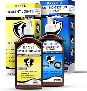 BAXYL + GI Sche - Ortak Yardım ve MHB3Hyaluronan ve Amaferm for Digestion, Digestive Aid & Stomach Relief