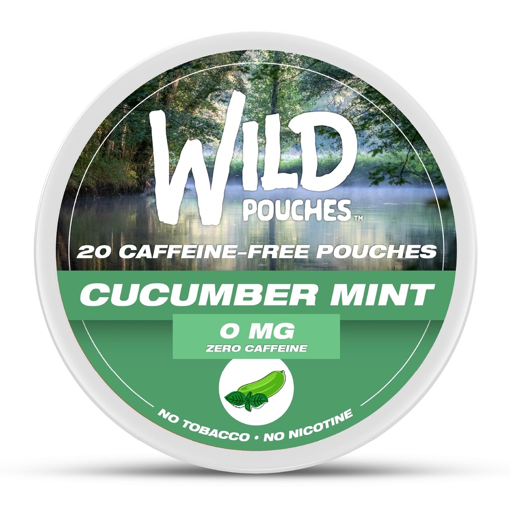 Wild 0mg Nicotine Free Pouches No Caffeine Cucumber Mint - 20 x Caffeine Free Pouches