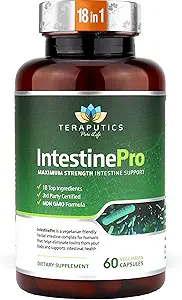 IntestinePro – Gut Health Supplement with Non-GMO Wormwood, Black Walnut, Clove, Candy Seed + 14 More Premium Malzemeler - Insanlar için Doğal Destek - 60 Vegetarian Capsules