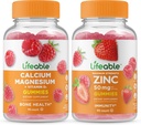 Lifeable Food Magnezyum + çinko 50 mg, Gummies Sche - Great Tasting, Vitamin Supplement, Gluten Free, GMO Free, Chewable