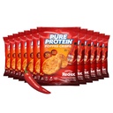 Pure Protein Frank’s Red Hot™ Popped Crisps – Spicy Protein Snack – 12g Plant Based Protein, Gluten Free, Non GMO, Vegan, Air Popped & Puffed Crisps – Healthy Protein Snacks – 12 Pack