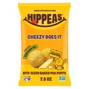 Hippeas Pops Pea Protein Puffs, Cheezy Does It, 1 x 7.5 oz Bags, Baked Bite-Size Airy Snacks, 3g Plant Protein, Made with Avocado Oil, 50% Less Fat, Dairy & Gluten Free, Non-GMO, Top 9 Allergen Free