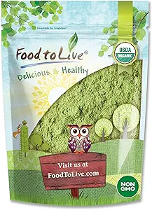 Food to Live Organic SuperGrass Powder Blend – Mixed Alfalfa, Barley Grass, and Wheatgrass Powders. Non-GMO, Pure Superfood, Vegan, Kosher, Bulk. Mixes Well. Perfect for Smoothies, and Shakes