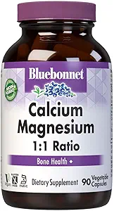 BlueBonnetelli Magnezyum 1:1 Oran Vegetarian Capsules, 90 Kont