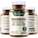 Εργαστήρια Vegan Βερβερίνη HCL 1200MG με Βιολογική Κεϋλάνη Κανέλα- 180 Κάψουλες Vegan- Υποστηρίζει τη συνολική υγεία και ανοσοποιητικό σύστημα