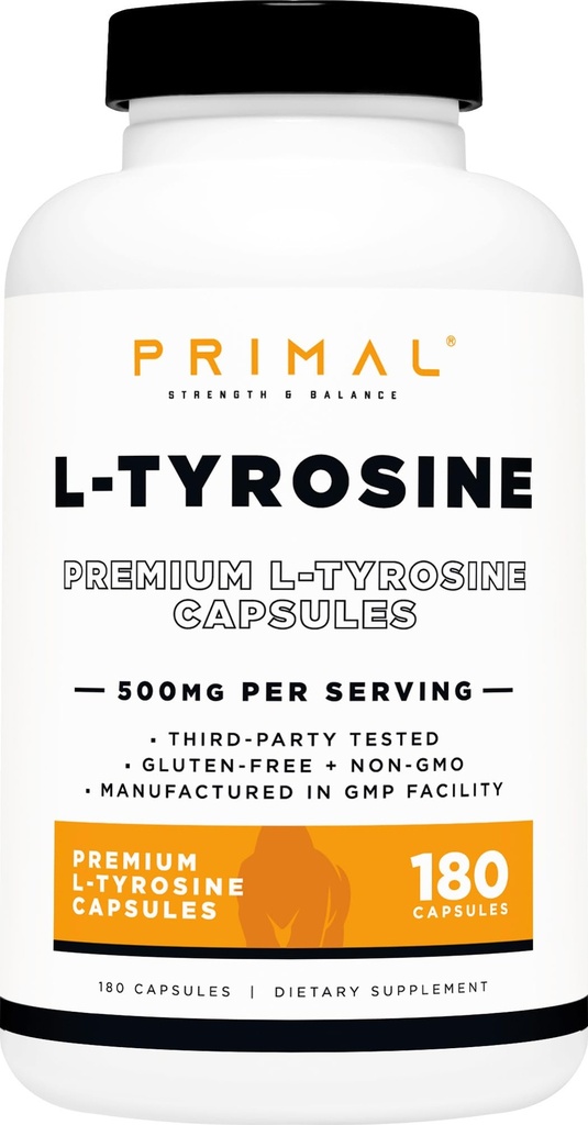 Primal L-Τυροσίνη Κάψουλες (180 Κάψουλες / 500 mg ανά υπηρεσία) 