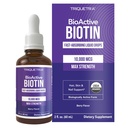 Triquetra Health Biotin Hair Support for Women – Organic 10000mcg USP Grade – Premium συμπλήρωμα υγρών για υψηλή απορρόφηση – Υποστηρίζει υγιή μαλλιά, δέρμα & νύχια – Berry Flavor – 180 Σερβιέτες – 2 oz