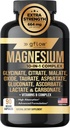 Magnezyum Kompleksi - 10 Aktif Formlar, Glycinate, Citrate, Malate, Oksit, Taurate, Aspartate, Gluconate, Ascorbate, Lactate, Carbonate, Plus More with Vitamin C B1 B2 B6 B12