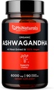 PhiNaturals Βιολογικό εκχύλισμα ρίζας Ashwagandha σε κάψουλες Vegan ίση με 6000 Mg ρίζα - συμπλήρωμα Ashwaganda για άνδρες και γυναίκες με 1500 Mg ανά υπηρεσία 30 υπηρεσίες - 500mg ανά κάψουλα Vegan 90 κόμης