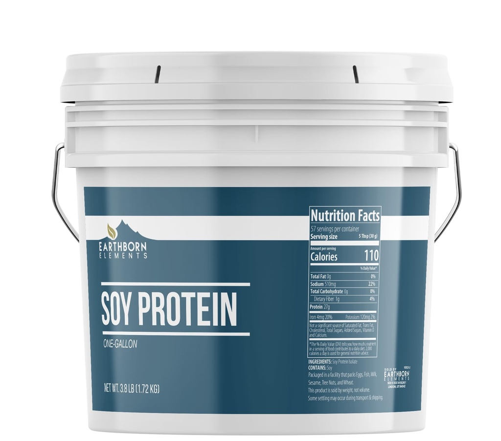 Earthborn Elements Soy Protein Toz 1 Gallonhopper, Her zaman Pure, Smoothies & Shakes (60.8 Ounces)
