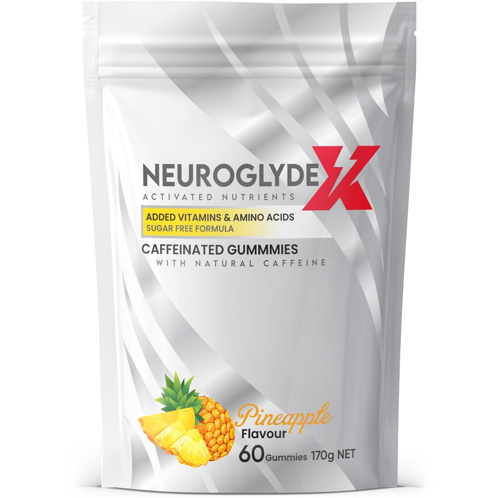 Sugar-Free Energy & Focus Support Gummies – Naturally Caffeinated - Delicious Pinapple Flavour