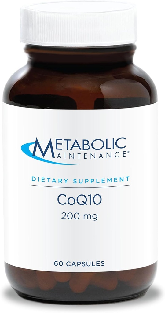 Metabolic Bakım CoQ10 Capsules - 200 mg Coenzyme Q10 Vitamin C - Antioksi, Immune, Enerji + Cardiovascular Destek (60 Capsules)