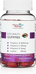 Eye Health Support Gummy - A + C + E + Lutein - Gluten Free, Vegan Friendly Supplement - 60 Count