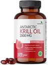 Futurebiyotiks Antarktika Krill Oil 2000mg with Astaxanthin, Omega-3s EPA, DHA ve Phospholipids -% 100 Pure Premium Krill Oil Heavy Metal Tested, Non GMO – 120 Softgels
