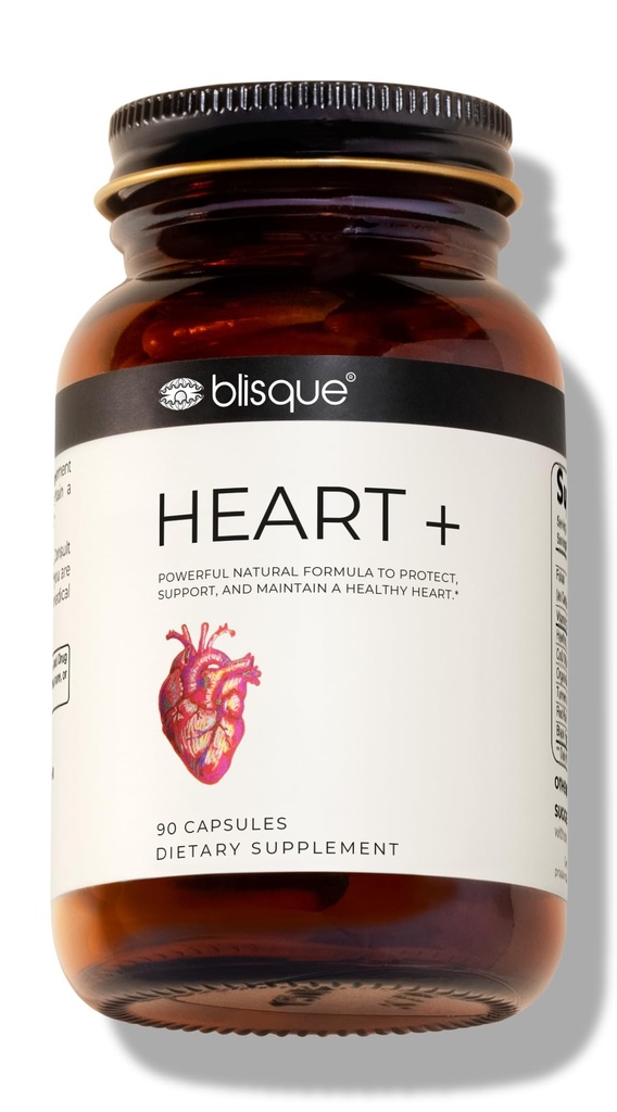 Blisque – Doğal Kan basıncı Kalp Sağlığı ve Circulation Supplement | Doktor-Approved | 200 mg CoQ10, Hawthorn Berry, Beet Root, Turmeric | 90 Capsules