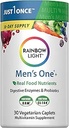 Erkekler için Rainbow Light Multivitamin, C, D & çinko, Probiyotikler, Erkeklerin Bir Multivitamin Yüksek Potency Immune Support, Non-GMO, Vegetarian, 30 Tabletler,