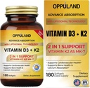 D3 Vitamini + K2 5000 İ - Liposomal Teknolojisi Gelişen Absorpsiyon için - MK-7 Vitamin K2 100mcg - Supports Bone &dis Metabolism - D3K2 Supplement for Men & Women - 180 Softgels
