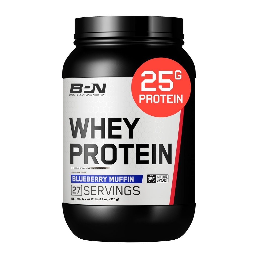BARE PERFORMANCE NUTRITION, BPN πρωτεΐνη ορού γάλακτος + συμπύκνωση πρωτεϊνης καζεΐνης, μάφιν βατόμουρο, 25g πρωτεΐνη ανά υπηρεσία υποστηρίζει την ανάνηψη μυών, 27 υπηρεσίες, τρίτο μέρος δοκιμαστεί
