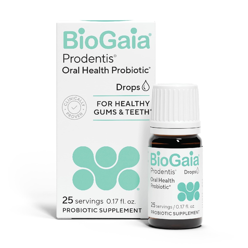BioGaia Prodentis | Dental Probiyotik Drops | Sağlıklı Gums & Dişleri | Diş Sorunlarına Karşı Mücadele Ediyor | Replenishes Oral Microbiome | İyileştirici | 25 Gün Supply