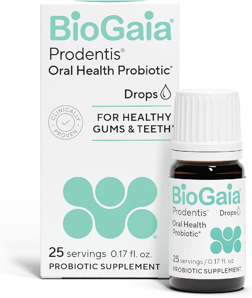 BioGaia Prodentis | Dental Probiyotik Drops | Sağlıklı Gums & Dişleri | Diş Sorunlarına Karşı Mücadele Ediyor | Replenishes Oral Microbiome | İyileştirici | 25 Gün Supply