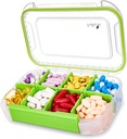 Fullicon Large Pill Organizer 8 Karşılaştırmalı, Moisture Kanıt Seyahat Pill Box with Reforce Divider, Daily Pill Container with Lables, Pill Case for Vitamin, Fish Oil, Supplement (Clear Green)