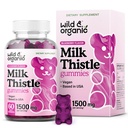 Άγριο & Βιολογικό Γάλα Γαϊδουράγκαθο Gummies 1500mg - φυτικό συμπλήρωμα για το συκώτι Cleanse Detox - Silymarin Γάλα Γαϊδουράγκαθο Ήπαρ Detox Gummies - 60 Vegan, Μη ΓΤΟ Chews