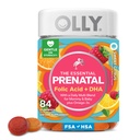 OLLY Απαραίτητη προγεννητική Gummy πολυβιταμίνη, φολικό οξύ, βιταμίνη D, Ωμέγα 3 DHA, υποστηρίζει υγιή ανάπτυξη και την ανάπτυξη του εγκεφάλου, εσπεριδοειδή μούρο - 84 κόμης
