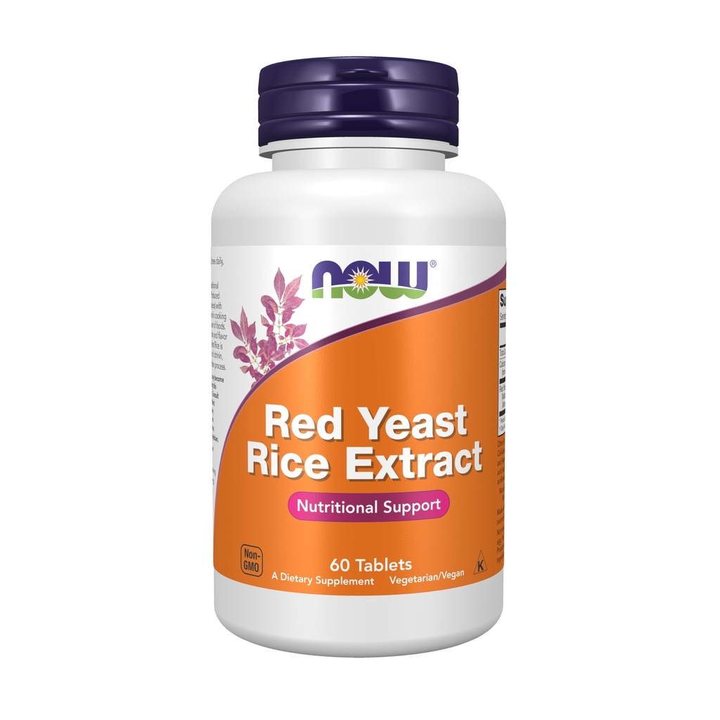 NOW Supplements, Red Yeast Rice (Monascus purpureus) 1,200 mg, Nutritional Support, 60 Tablets