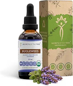Bugleweed USDA Organic | Alkol-FREE Extract, High-Potency Herbal Drops, Respiratory System | %100 sertifikalı Organik Bugleweed (Ze Lan, Lycopus Virginicus) Herb 2 ozz
