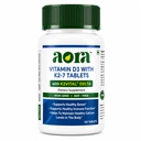 Aora Vitamin D3 5000 IU + Vitamin K2 MK-7 120 mcg Tablets | D3 K2 Supplement for Bone Health & Calcium Absorption | Vitamin D3 with K2 for Daily Wellness & Immune Support | 120 Tablets