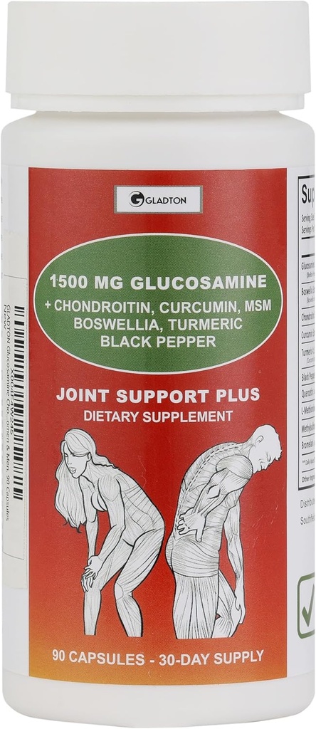 Glucosamine Chondroitin MSM Curcumin Turmeric Boswellia - Bone Back Diz Hand Flexability, Mobility için Ortak Destek Supplement. Kadınlar ve Erkekler için Ortak Sağlık Supplement. 90 Capsules