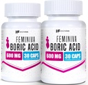 Healthfare Feminiva Boric Acid Suppositories | 2Pack | 30 Vaginal Suppositories Her | 600 mg | 100% Pure | ABD'de Yap