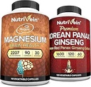 Nutrivein Premium Magnesium L-Threonate & Panax Ginseng Supplement Bundle: High-Absorption Magnesium Threonate and Red Ginseng Supplement Pair for Brain, Mood, & Vitality