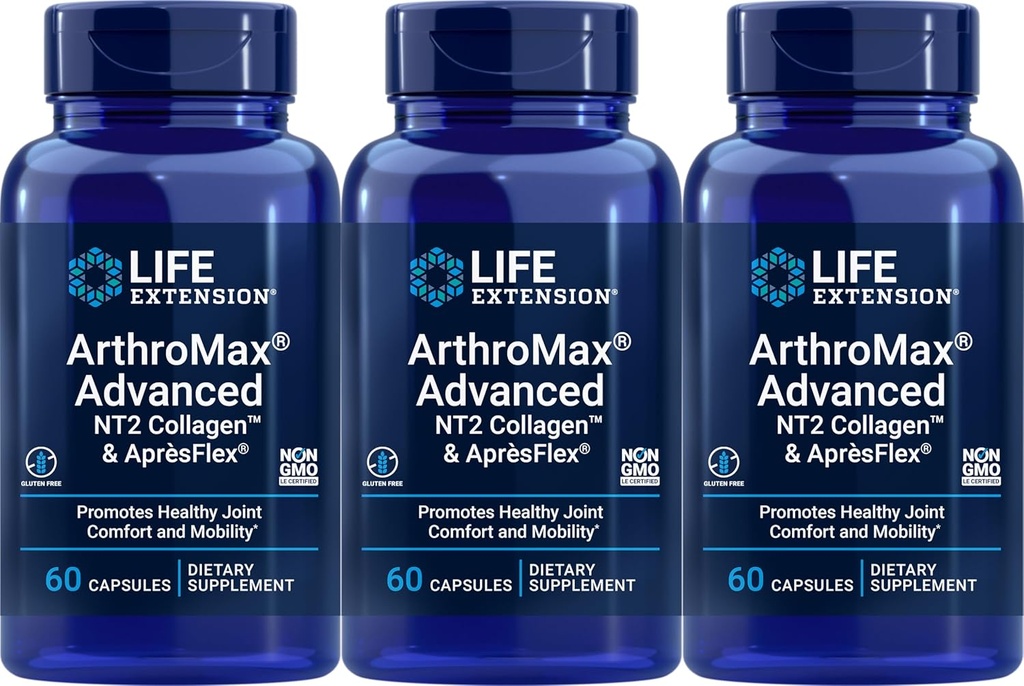 Επέκταση ζωής ArthroMax Advanced with NT2 Collagen & ApresFlex, 60 κάψουλες (Pack of 3)