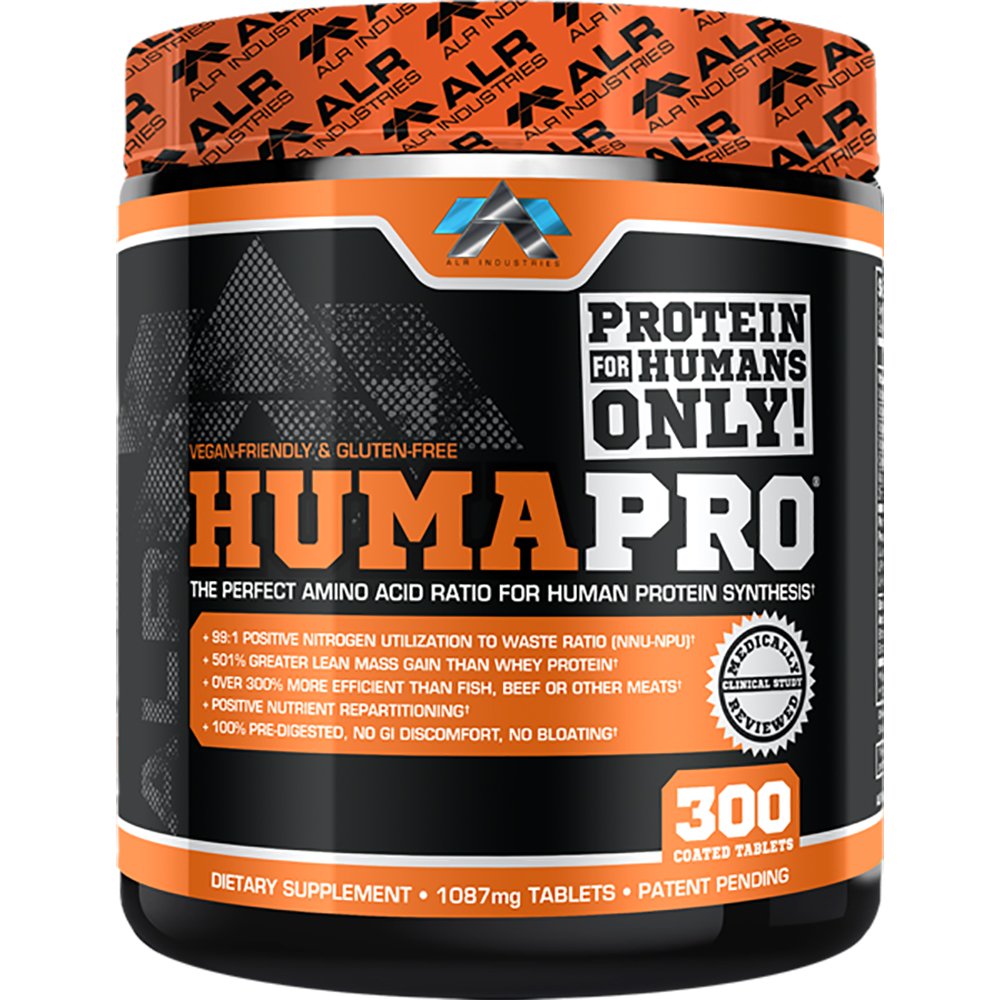 Humapro Tabletler | Amino Asits protein Matrix for Humans | Lean Muscle | Vegan, Gluten Free | 300 Tablet / 60 Hizmet