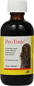 Pfizer Animal Pet-Tinic Βιταμίνη-Ειδικό συμπλήρωμα για σκύλους και γάτες, 4-Ounce