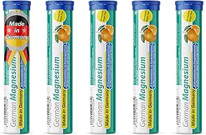 Alman Oksit Supplement | Effervescent Tabletler | Orange Flavor – hizmet başına 200 mg Magnezyum | Sugar Free, Vegan – T&D Pharma – Almanya'da Made in Germany