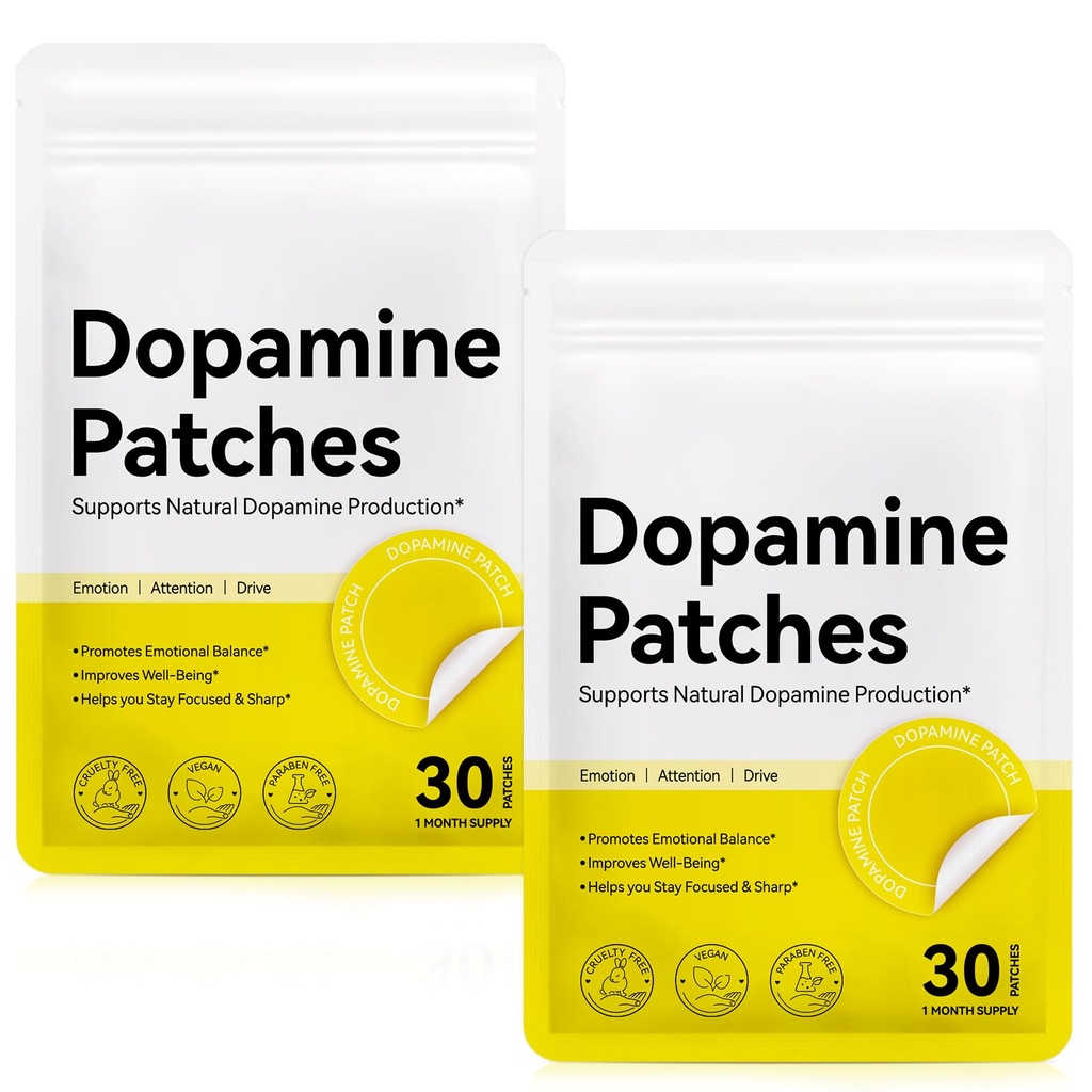 Dopamine Patches Extra Strength, Positivity and Motivation, Gentle Soothing and Hydrating Care Patches for Women and Men, 60 PCS