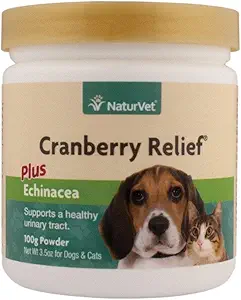 NaturVet Cranberry Relief, 100 γραμμάρια σκόνης, σκύλου και γάτας συμπληρώματα υγείας για ουροποιητικό