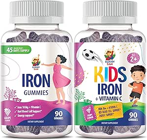 Magnesium Gummies for Adults - 200mg & Iron Gummies for Adults - Iron Vitamins with Vitamin C