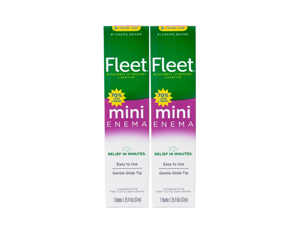 Fleet Bisacodyl Enema 1.25 oz (Pack of 2)