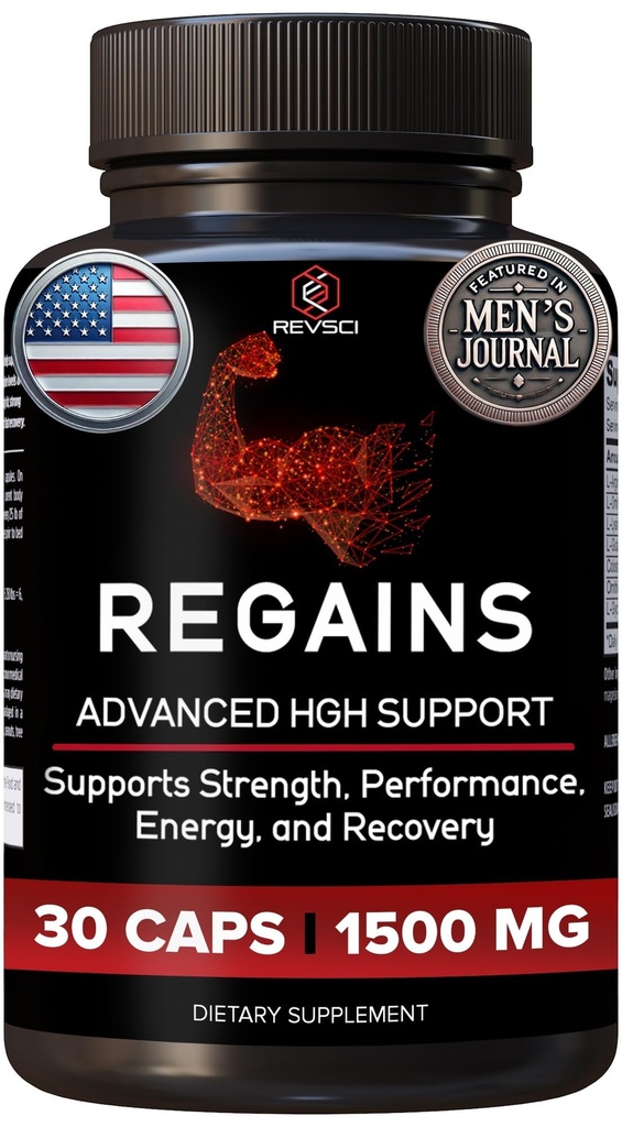 HGH Erkekler ve Kadınlar için Supplements - Regains Start Pack, Natural Body Muscle Growth Building GH & Human Growth Hormon for Men, Kas Recovery Supplement, 30 Protein Pills