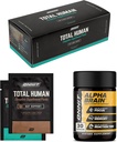 ONNIT Premium Alpha Brain Bundle - Nootropic Brain Supplement (30 Count) for Focus, Concentration & Memory + Total Human Day and Night Vitamin Packs for Men and Women (30-Day Supply)