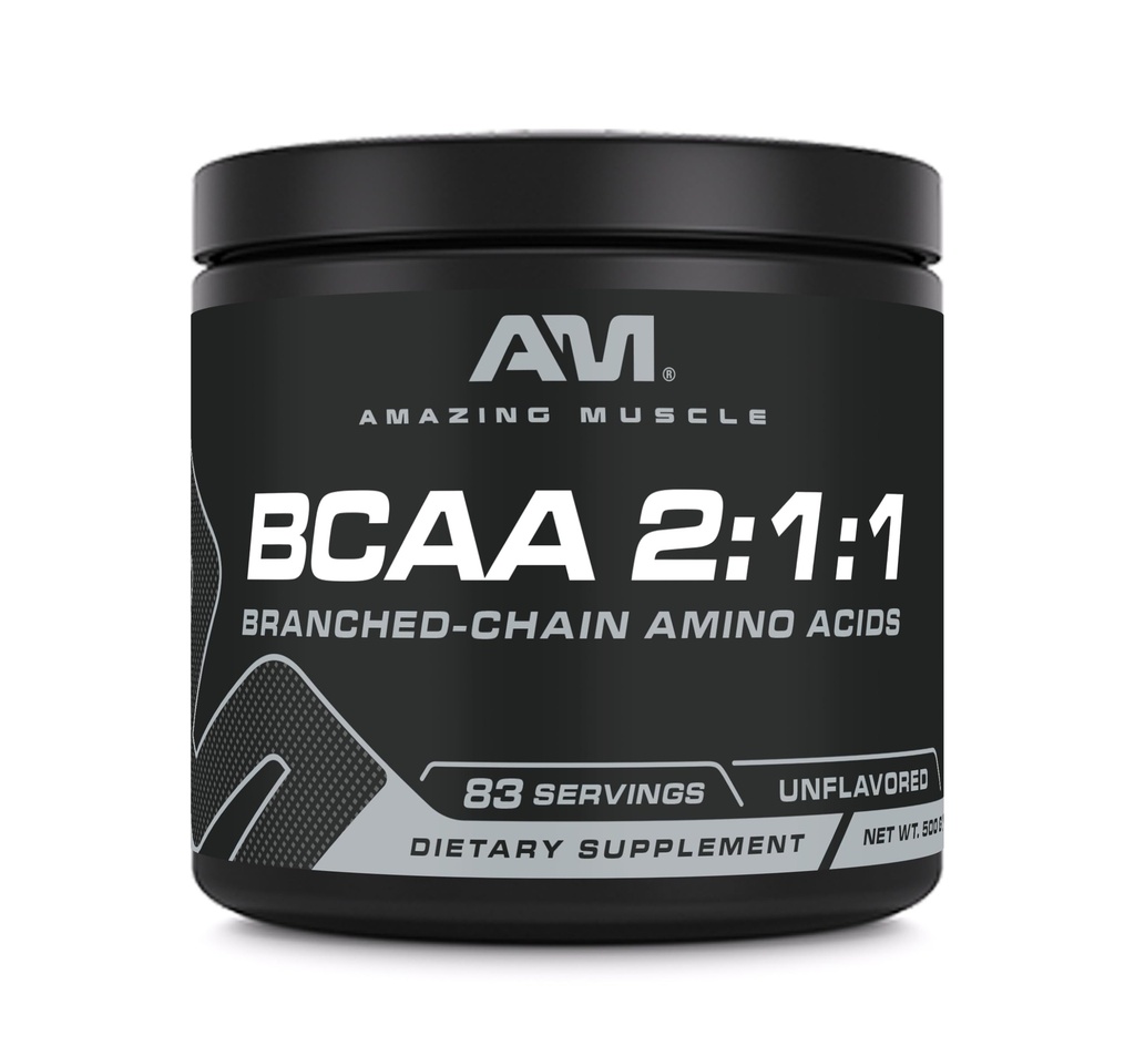 Amazing Muscle BCAAEnergy Supplement | 2:1 Branşlı Zincir Ekle | Unflavored | Net Kilo 500 Grams (1.1 Lb) | Non-GMO | Gluten-Free | Made in USA